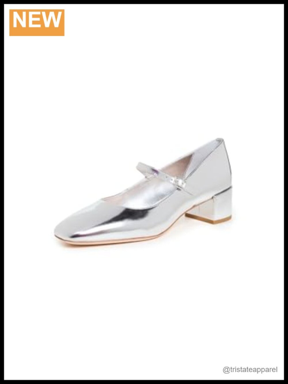 Mary Jane Pumps Block Heel Almond Toe Buckle Strap Leather Sole